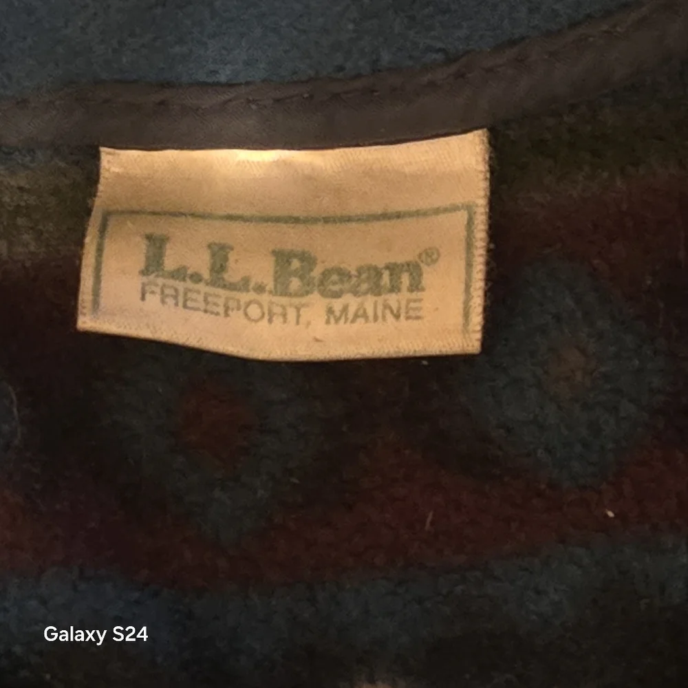 VintageWomens L.L. Bean Geometric Aztec Multicolor‎ Full-zip Fleece Jacket Sz XL